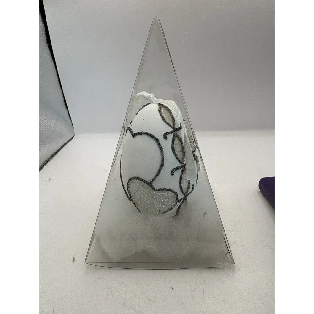 Peter Priess Handblown Decorative Egg Christmas Ornament Doves